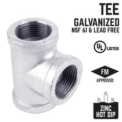 BK Products 3/4 in. FPT T X 3/4 in. D FPT Galvanized Malleable Iron Tee