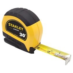 Stanley LeverLock 30 ft. L X 1 in. W Tape Measure 1 pk