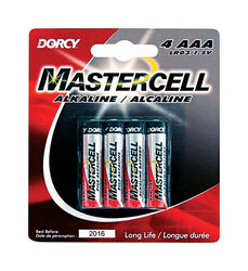 Dorcy Mastercell AAA Alkaline Batteries 4 Carded