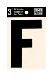 Hy-Ko 3 in. Black Vinyl Self-Adhesive Letter F 1 pc