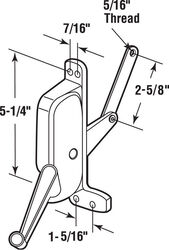 Prime-Line Silver Steel Left Awning Window Operator For Pan-American