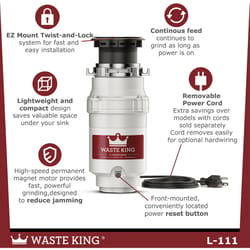 Waste King 1/3 HP Garbage Disposal