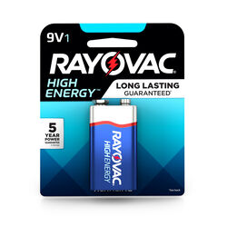 Rayovac High Energy 9-Volt Alkaline Batteries 1 pk Carded