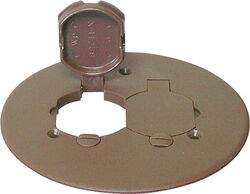 Cantex Round PVC 2 gang Duplex Floor Box Cover For Duplex Receptacle