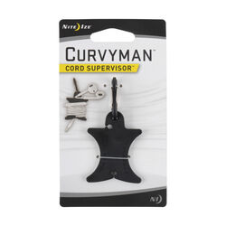 Nite Ize Curvyman 2.9 in. L Black Plastic Cord Holder