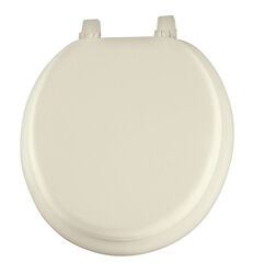 Mayfair Round Bone Vinyl Cushioned Toilet Seat