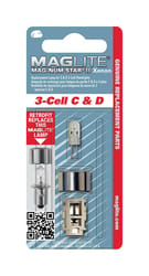Maglite Mag-Num Star II 3-Cell C & D Xenon Flashlight Bulb Bi-Pin Base