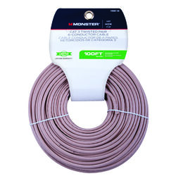 Monster Cable Just Hook It Up 100 ft. L Ivory Category 3 Twisted Pair Wire