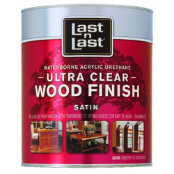 Last N Last Waterborne Wood Finish Satin Clear Polycrylic 1 qt