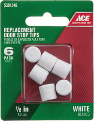Ace .75 in. H X 1/2 in. W Rubber White Door Stop Tip Over the door clip