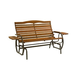 Jack-Post 2 Black Steel Double Glider with Trays