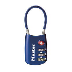 Master Lock 1-9/16 in. H X 1.18 in. W Steel 3-Dial Combination Luggage Lock 1 pk