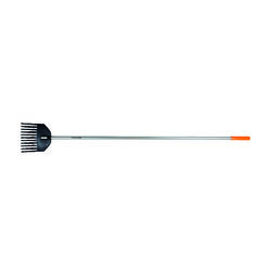 Fiskars 66.1 in. L X 8.5 in. W Poly Shrub Rake Aluminum Handle