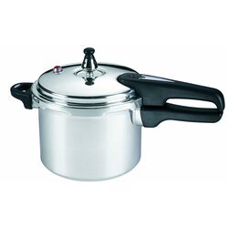 Mirro Polished Aluminum Pressure Cooker 4 qt Black/Silver