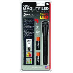 Maglite Mini 97 lm Black LED Flashlight/Holster Combo Pack AA Battery