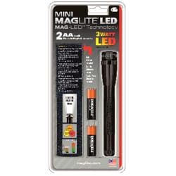 Maglite Mini 97 lm Black LED Flashlight/Holster Combo Pack AA Battery