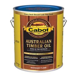 Cabot Transparent Mahogany Flame Oil-Based Natural Oil/Waterborne Hybrid Australian Timber Oil 1 gal