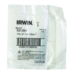 Irwin 1/8 in. S X 2-3/4 in. L Cobalt Steel Drill Bit 1 pc