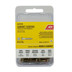 Ace No. 8 S X 2 in. L Star Yellow Zinc-Plated Cabinet Screws 50 pk