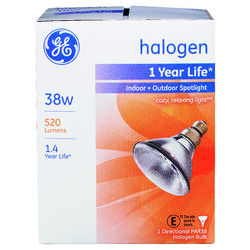 GE 38 W PAR38 Spotlight Halogen Bulb 520 lm White 1 pk