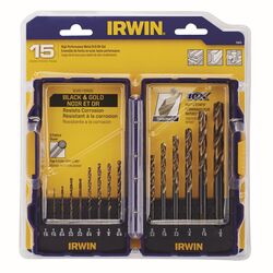 Irwin Turbomax High Speed Steel Drill Bit Set 15 pc