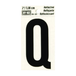 Hy-Ko 2 in. Reflective Black Vinyl Self-Adhesive Letter Q 1 pc