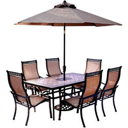 Hanover Monaco 7 pc Bronze Aluminum Sling Dining Set