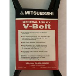 Mitsuboshi FHP 3L250 General Utility V-Belt 0.38 in. W X 25 in. L For Fractional Horsepower Moto