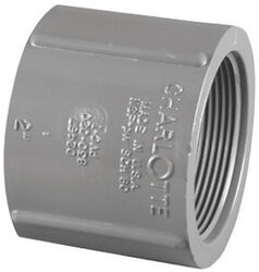 Charlotte Pipe Schedule 80 1-1/4 in. FPT T X 1-1/4 in. D FPT PVC Coupling