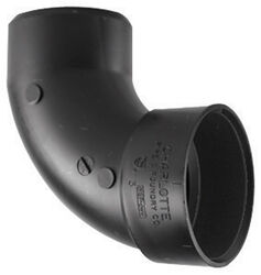 Charlotte Pipe 4 in. Hub T X 4 in. D Spigot ABS 90 Degree Elbow