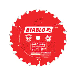 Diablo 5-1/2 in. D X 10 mm S Fast Framing TiCo Hi-Density Carbide Trim Saw Blade 18 teeth 1 pc