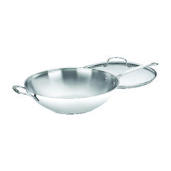 Cuisinart Chef's Classic Stainless Steel Skillet w/Lid 14 in. Silver