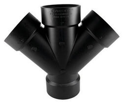 Charlotte Pipe 2 in. Hub T X 2 in. D Hub ABS Double Wye