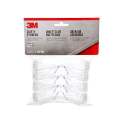 3M Impact-Resistant Safety Glasses Clear Clear 4 pk