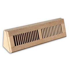 Tru Aire 4 in. H X 15 in. W 2-Way Oak Brown Wood Baseboard Diffuser