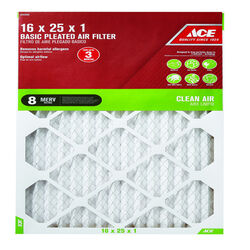 Ace 16 in. W X 25 in. H X 1 in. D Cotton 8 MERV Pleated Air Filter