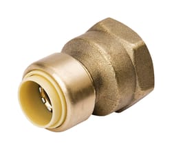 Mueller ProLine 3/8 in. Push T X 1/2 in. D FPT Brass Reducing Adapter