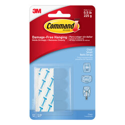 3M Command Small Foam Adhesive Strips 1-3/4 in. L 12 pk