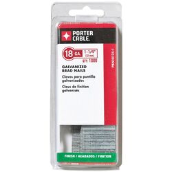 Porter Cable 1-1/4 in. 18 Ga. Straight Strip Brad Nails Smooth Shank 1,000 pk