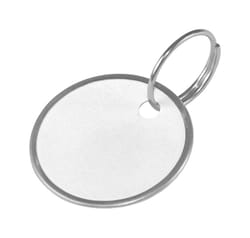 Hillman 1-1/4 in. D Metal/Paper White Labeling/ID Key Ring