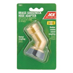 Ace Brass Threaded Male Gooseneck Hose Adapter