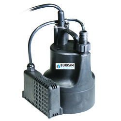 Burcam 1/6 HP 740 gph Thermoplastic Electronic Switch AC Utility Pump