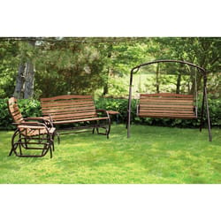 Jack-Post 2 Black Steel Double Glider with Trays