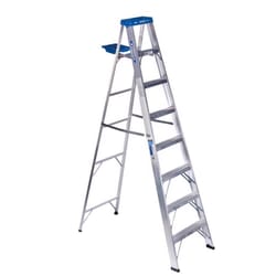 Werner 8 ft. H X 24.5 in. W Aluminum Step Ladder Type I 250 lb. cap.