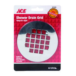 Ace 4-1/4 in. Chrome Plastic Shower Drain Strainer