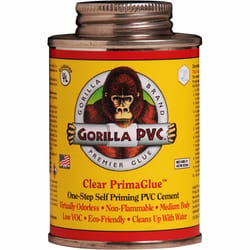 Gorilla PVC PrimaGlue Clear Primer and Cement For PVC 8 oz