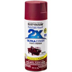 Rust-Oleum Painter's Touch 2X Ultra Cover Satin Colonial Red Spray Paint 12 oz