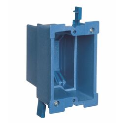 Carlon Super Blue 7-5/8 in. Rectangle Thermoplastic 1 gang Outlet Box Blue