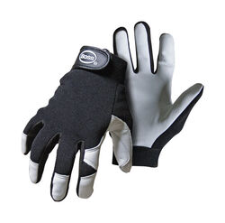 Boss Guard Men's Indoor/Outdoor Mechanics Glove Black/White L 1 pair