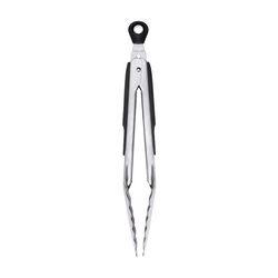 OXO Good Grips 1 in. W X 11 in. L Silver/Black Stainless Steel Tongs